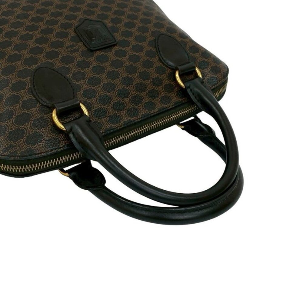 Celine Vintage Macadam Blason Triomphe Pattern Leather Handbag Mini Tote Bag - Picture 4 of 10